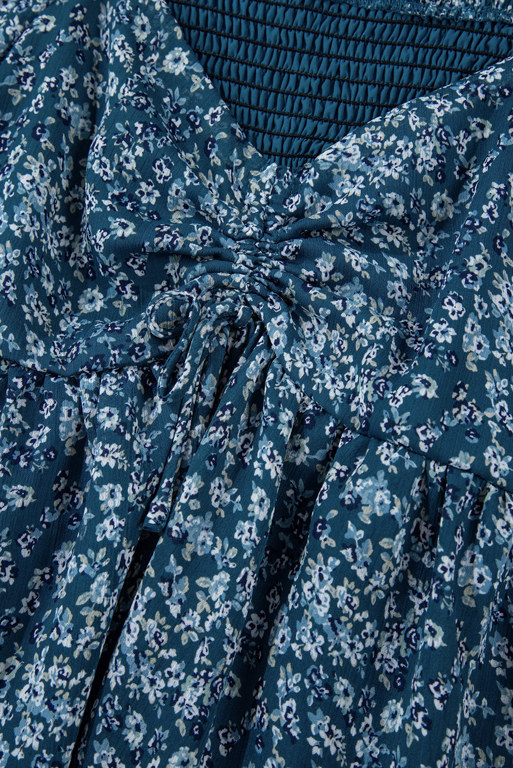 Floral Print Sweetheart Neck Mini Dress